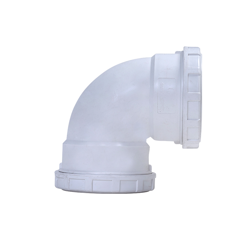 90°彎頭丨HDPE 螺旋壓蓋靜音管